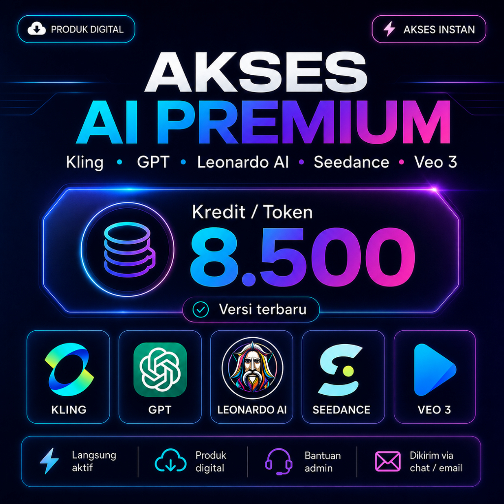 Akses Leonardo AI  | Generate Gambar dan Video AI Premium 8500 Semua Model Terbaru Seedance 2.0 GPT Kling NanoBanan
