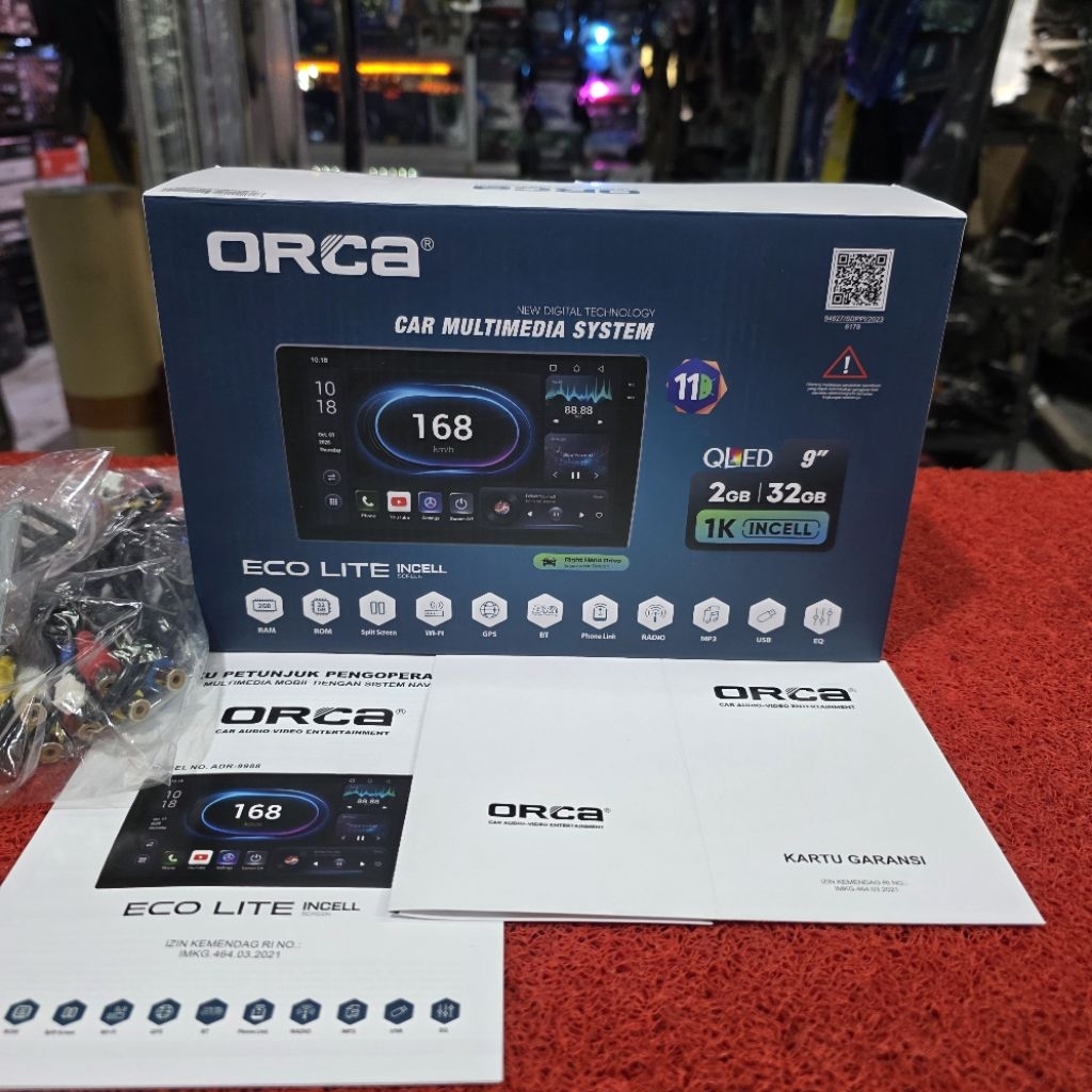Head Unit Android ORCA ECO LITE Incell Series ADR-9988 2GB+32GB 1K INCELL QLED 9 in
