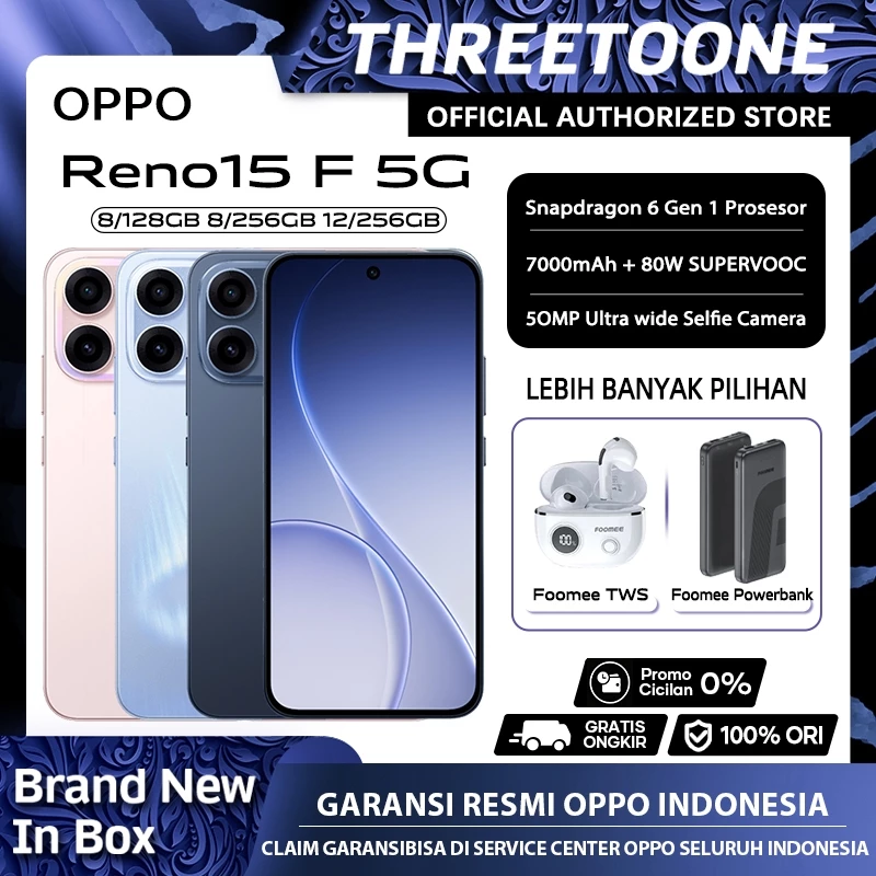 [Official Store] OPPO Reno15 F 5G (8/128GB)(8/256GB) (12/256GB) — Garansi Resmi OPPO Indonesia