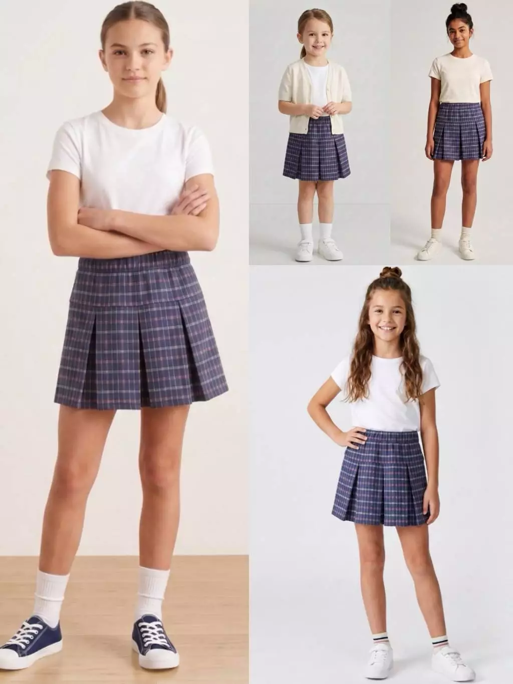 Rok Celana Anak Junior CTR Girls Plaid Pleated Pull-On Skort - 2608
