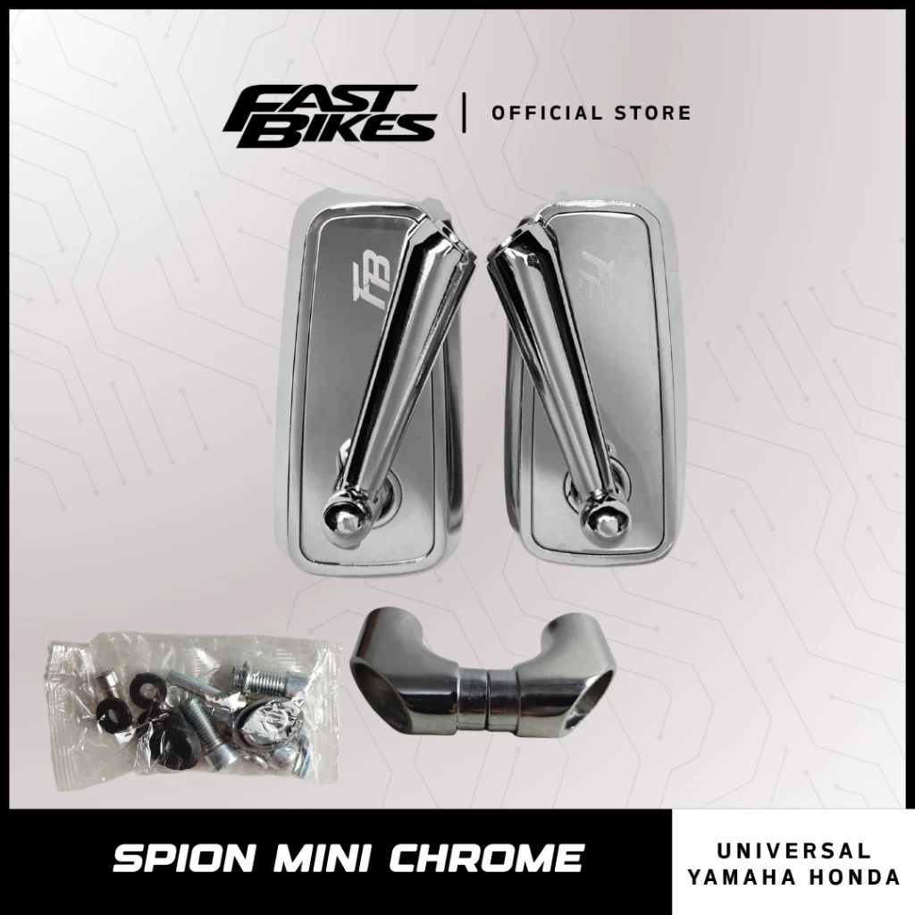 Fastbikes - Spion Carbon Universal Hitam Chrome Mini Nmax Aerox Beat 3229B-70