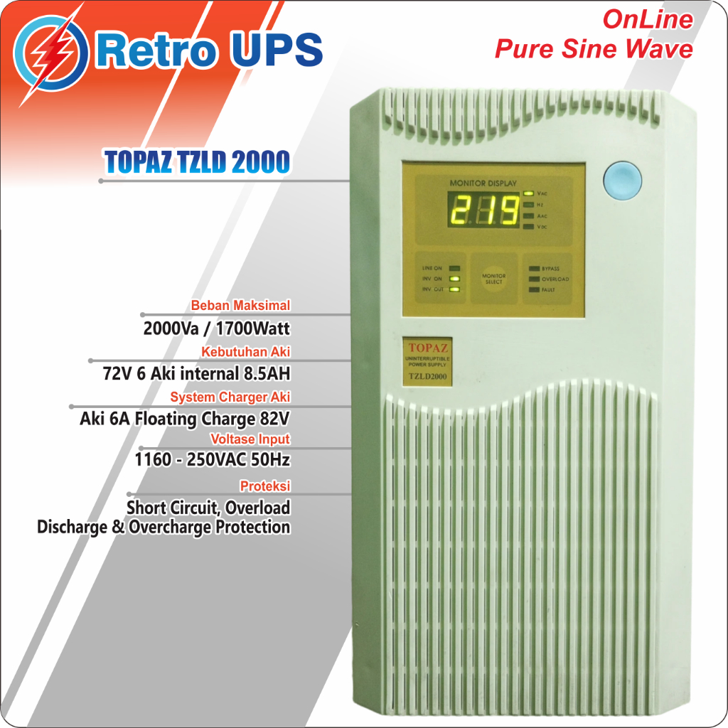Jual UPS Vektor Ablerex MS/ML 3000 3KVA 3000VA 2100Watt 96V | Shopee ...
