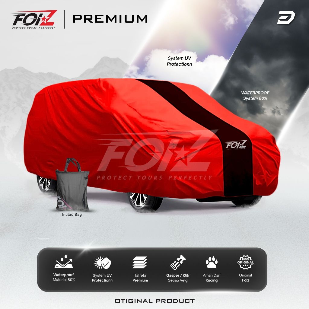 DOF FOIZ Cover Sarung Penutup Mobil Outdoor List 1 Avanza , Xenia , Ertiga , Rocky , Raize , WRV , Calya , Sigra / Foiz  Sarung Penutup Mobil List 1 Outdoor Indoor Waterproof