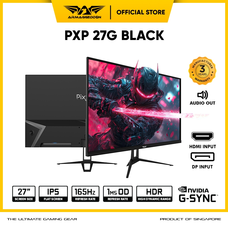Armaggeddon 27" 165Hz IPS FreeSync Nvidia G-SYNC Frameless Gaming Monitor | Garansi 3 Tahun