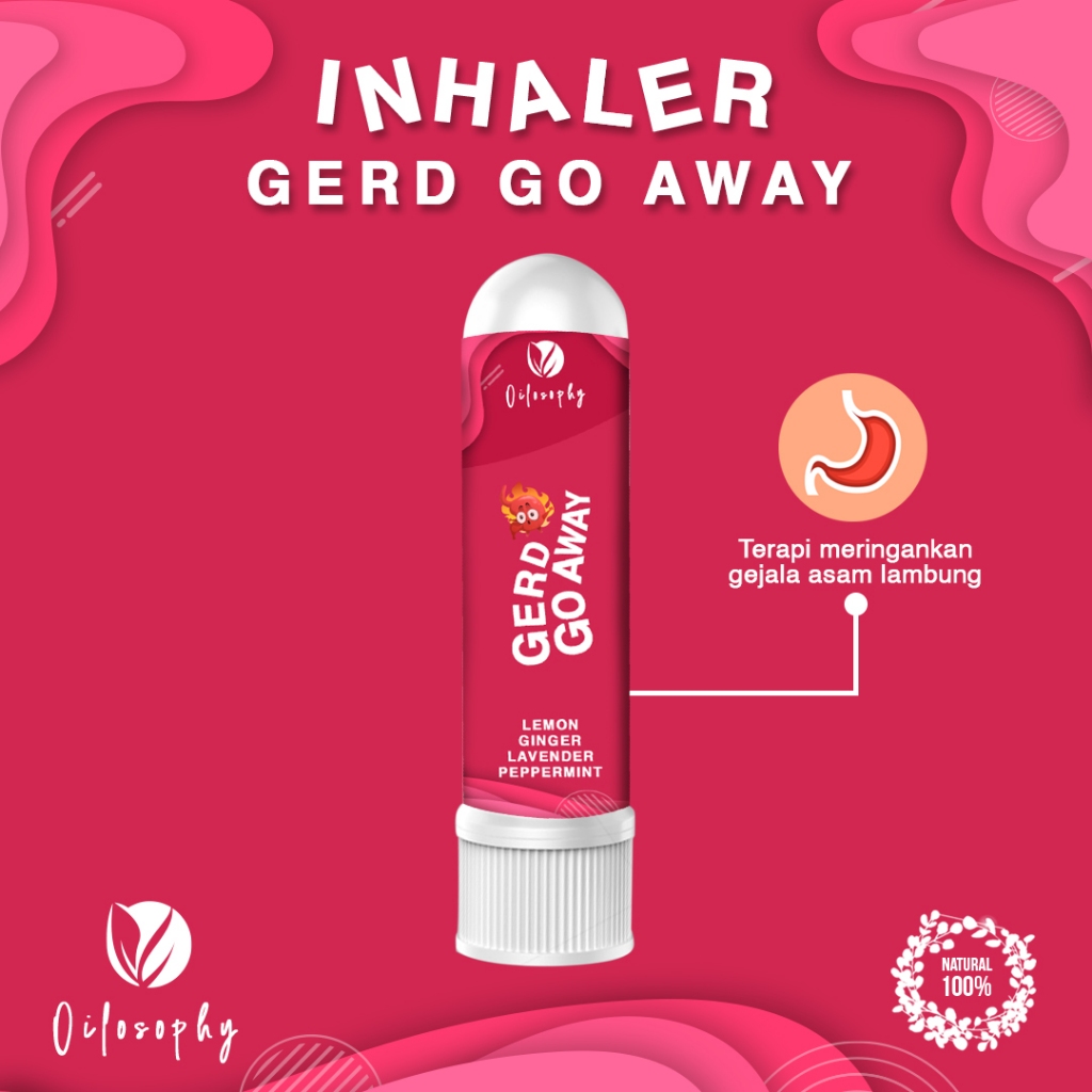Inheller Gerd Go Away - Pereda Nyeri Lambung Akut Paling Ampuh - Inhealer Hidung Sesak Nafas - Penghilang Mual Asam Lambung - Obat Pereda Nyeri Ulu Hati - Obat Maag Kronis - Obat Gangguan Pencernaan Lancar -  Aroma Terapi Herbal Gas Asam Lambung Naik Ori