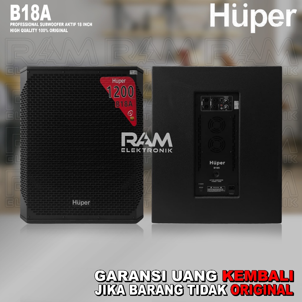 Jual Subwoofer Aktif 18 Inch HUPER B18A | B18 A Original Garansi Resmi ...
