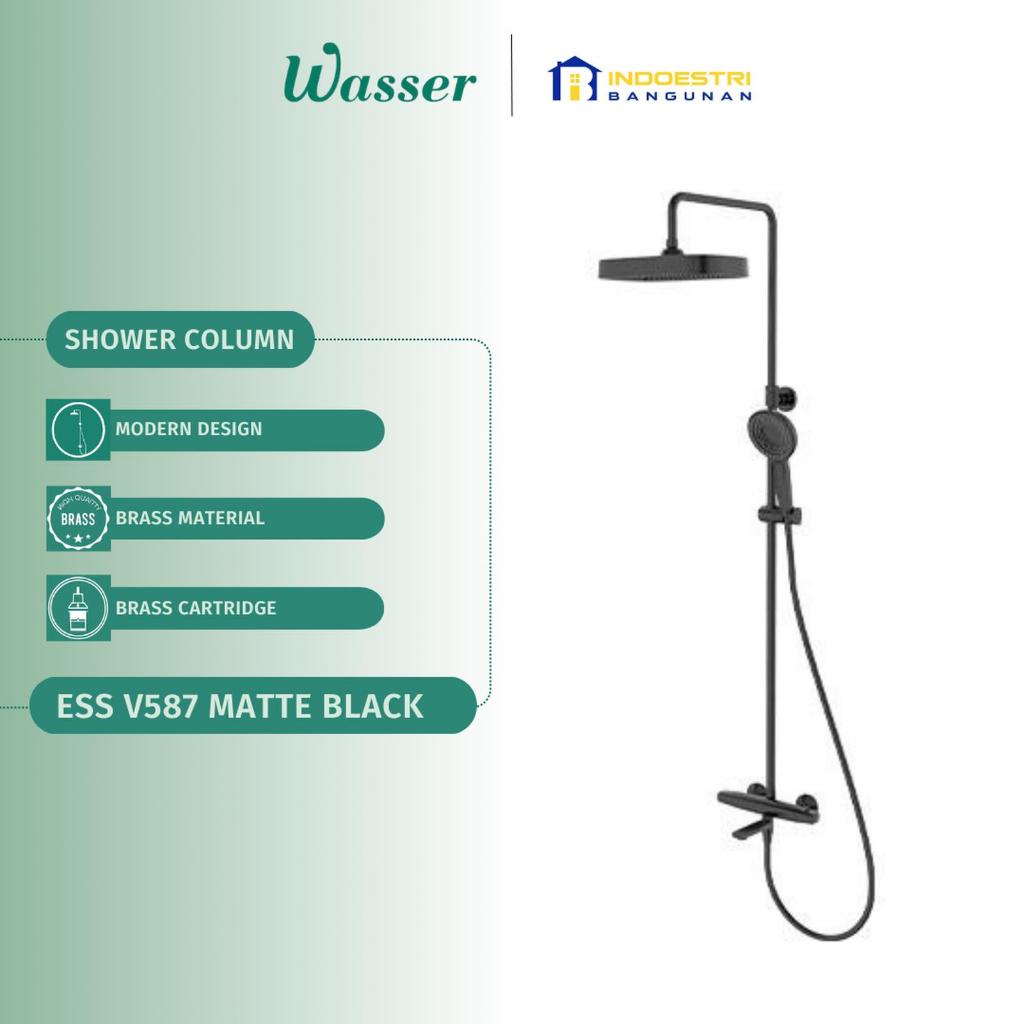 Jual Shower Column Set Wasser ESS V587 Matte Black / Wasser Shower ...