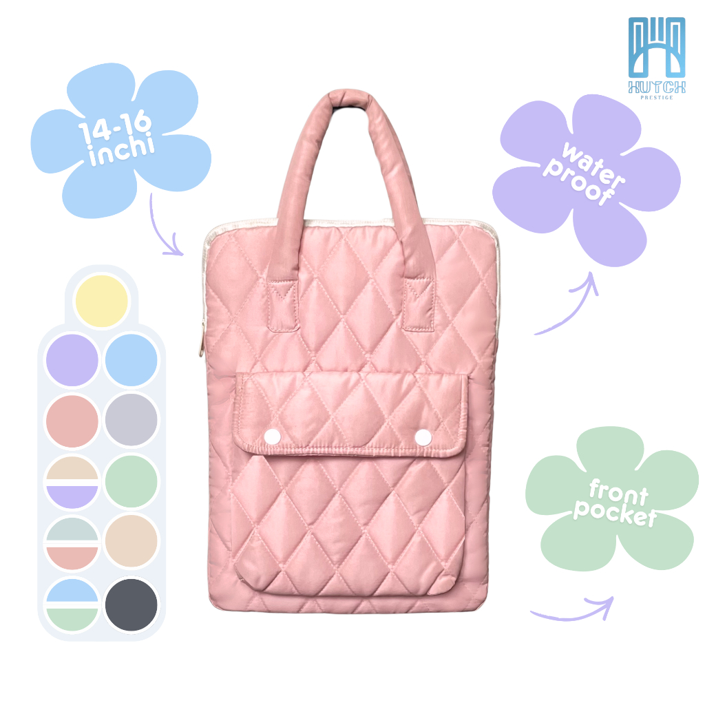 Jual HUTCH TULA Laptop Sleeve Puffy Diamond Quilted Bag Tas Laptop 13 ...