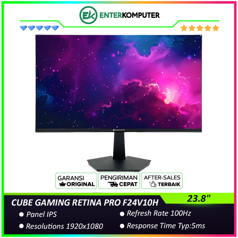 CUBE GAMING RETINA 23.8" PRO F24V10H FHD IPS Frameless 100Hz