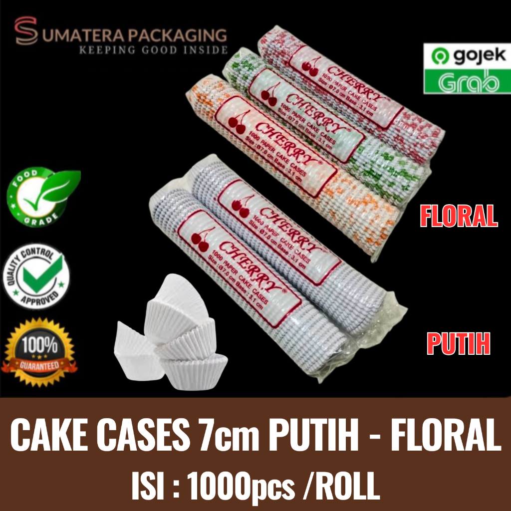 Jual Paper Cake Cases cup 7cm Alas Roti Kue Bolu Kertas CHERRY 7 Medan ...