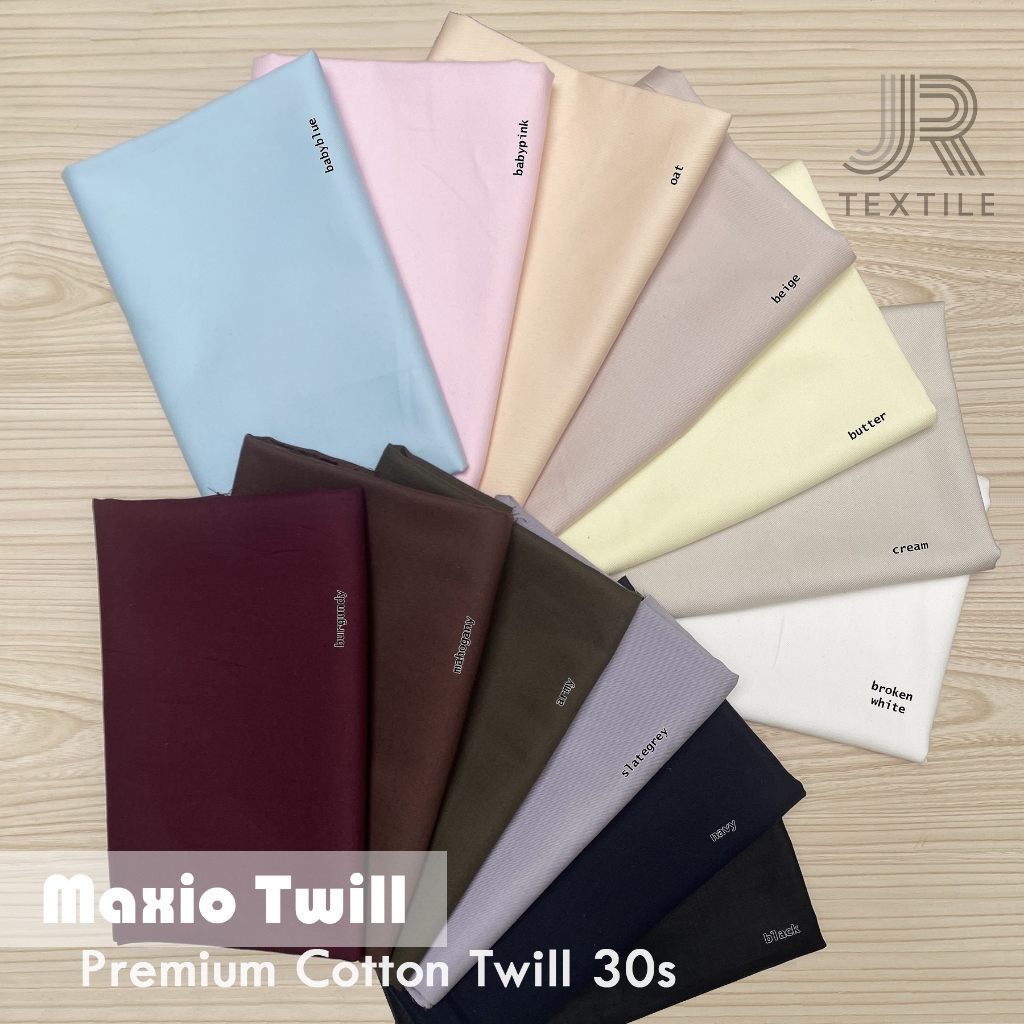 Jual Kain Katun Twill 30s / Maxio Twill by JR Textile / Cotton Twill ...