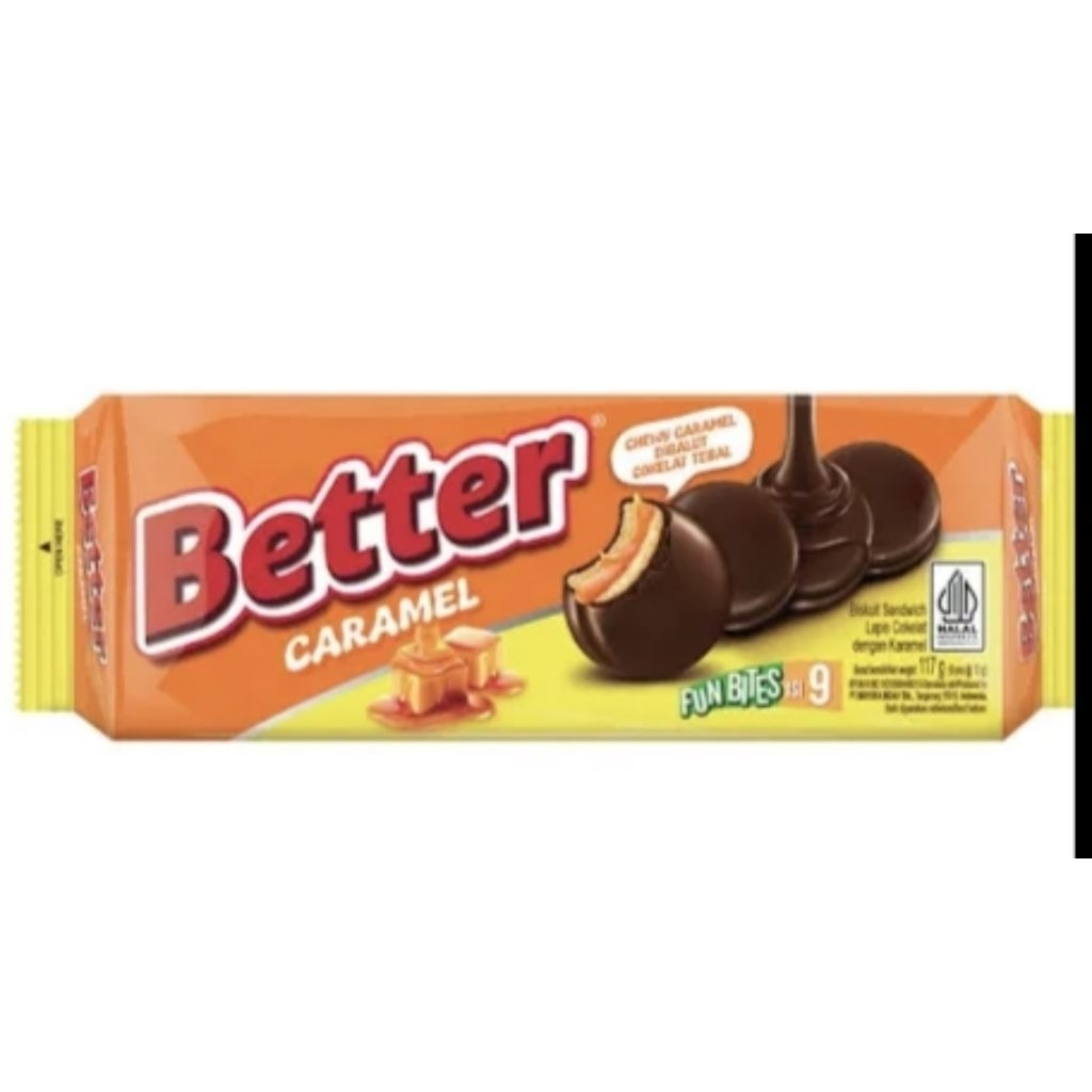Jual Better Sandwich Coklat Vanila / Caramel Fun Bites Pack 10s ...
