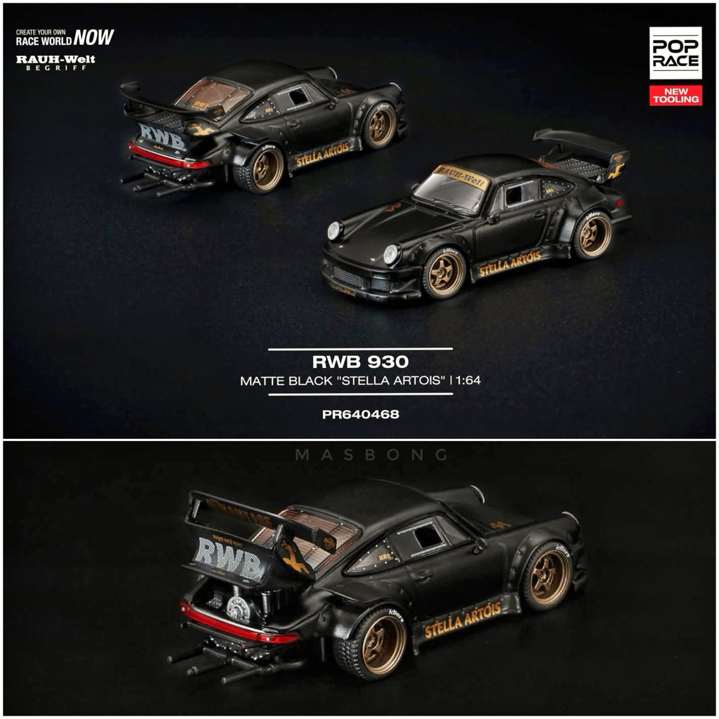 Jual PORSCHE RWB 930 STELLA ARTOIS - MATTE BLACK | POP RACE RWB ...