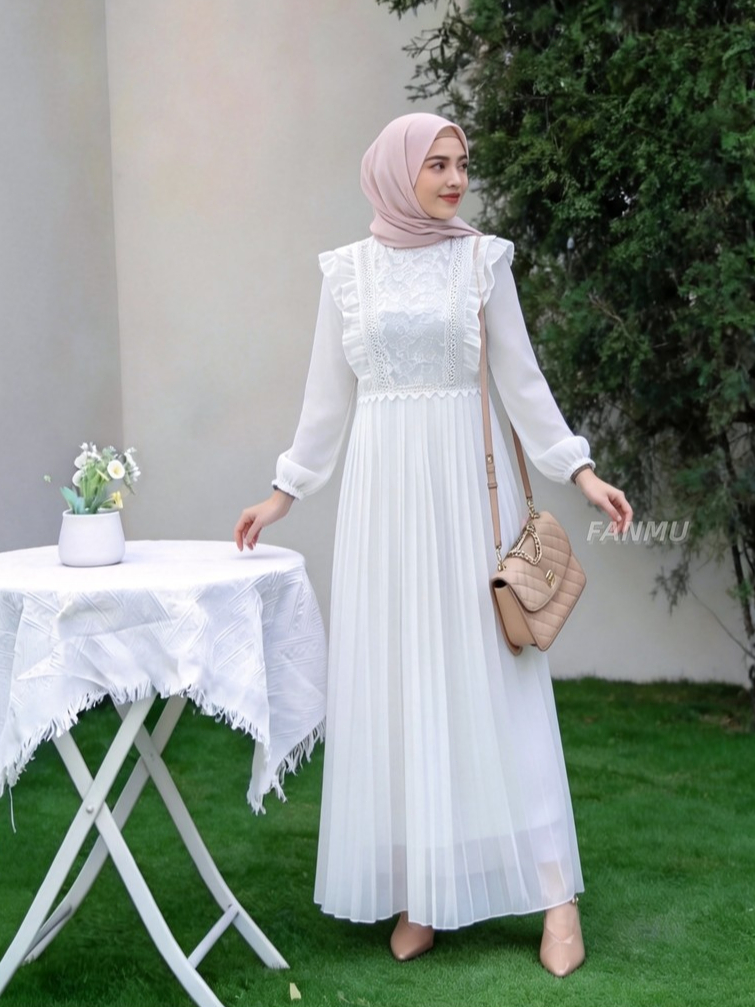 chinese dress ladies Muslim Dress for Women Hijab Dubai Summer Dresses 2023 Gowns and Evening  Dresses Overall Hijab Thobe Islamic Long Dress White at Amazon Women's  Clothing store main image 1