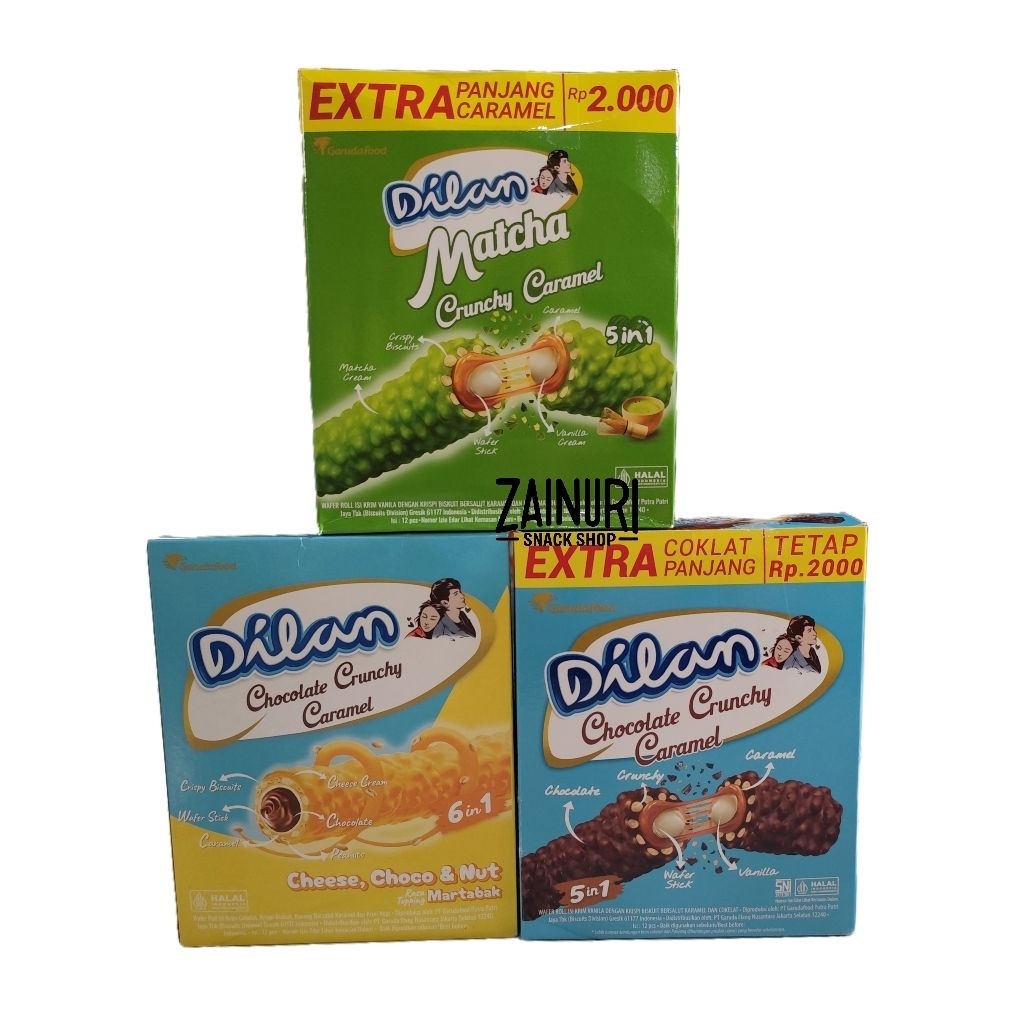 Jual Dilan Crunchy Caramel Box - Isi 12 Pcs x 23gr - Aneka Varian Rasa ...