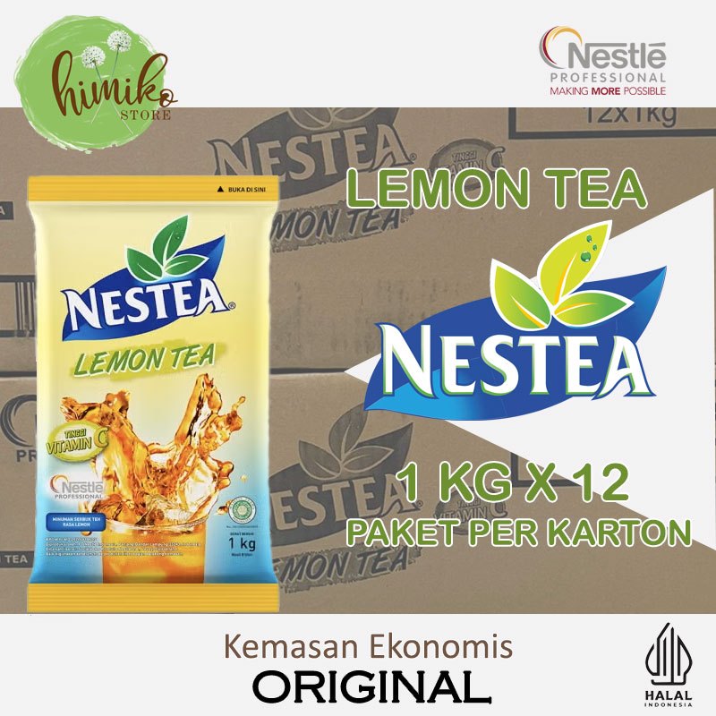 Jual Nestle Nestea Lemon Tea Paket 1 Karton Isi 1 Kg x 12 Pack Kemasan ...