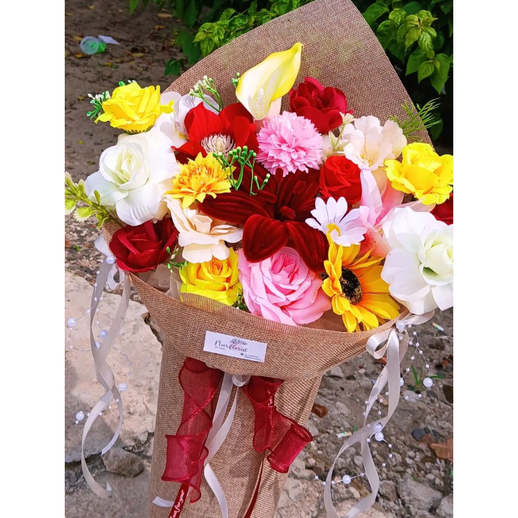 Jual Buket Bunga Estetik Natural Jute Style – Thumbelina Lampung ...