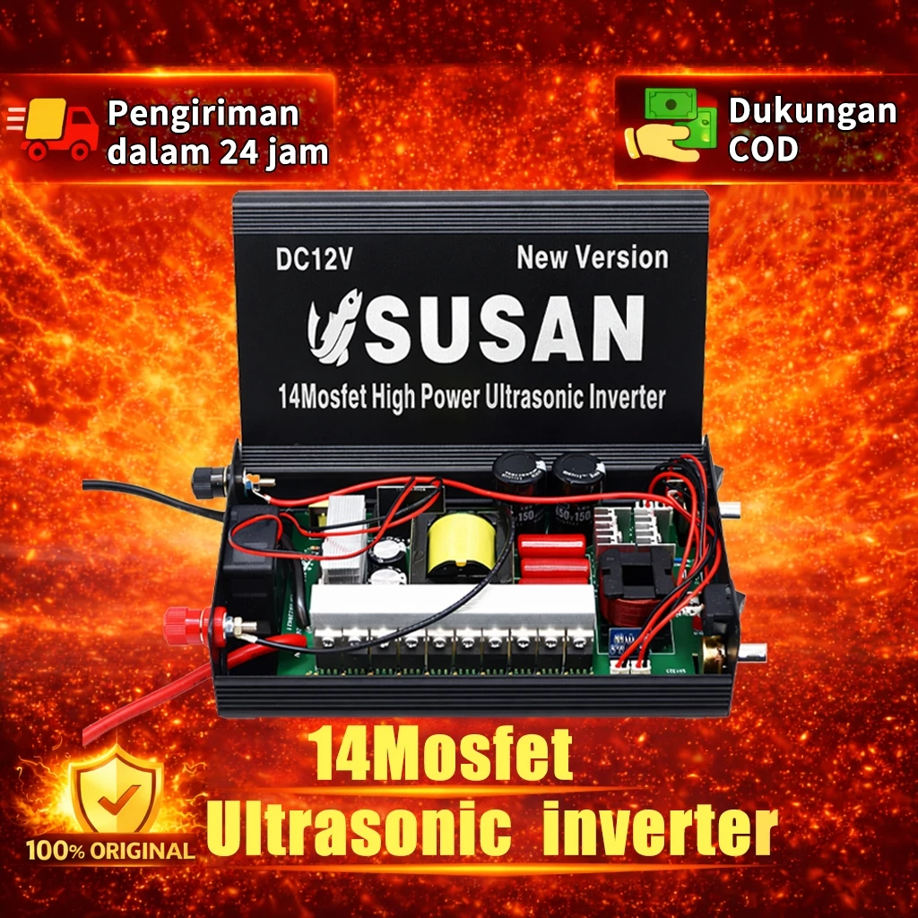 Susan 14Mosfet Ultrasonik Inverter Catu Daya Campuran Arus Daya Tinggi 12V Baterai Elektronik Boost - foto 1