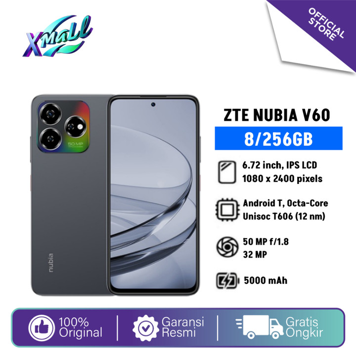 ZTE Nubia V60 8/256GB, NFC Unisoc T616 Baterry 5000mAh, 50MP AI Triple Camera - 