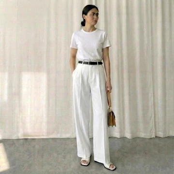 Viona Pants Celana Highwaist Trousers Loose Pants Kulot Wanita Anti Kusut Resleting Depan
