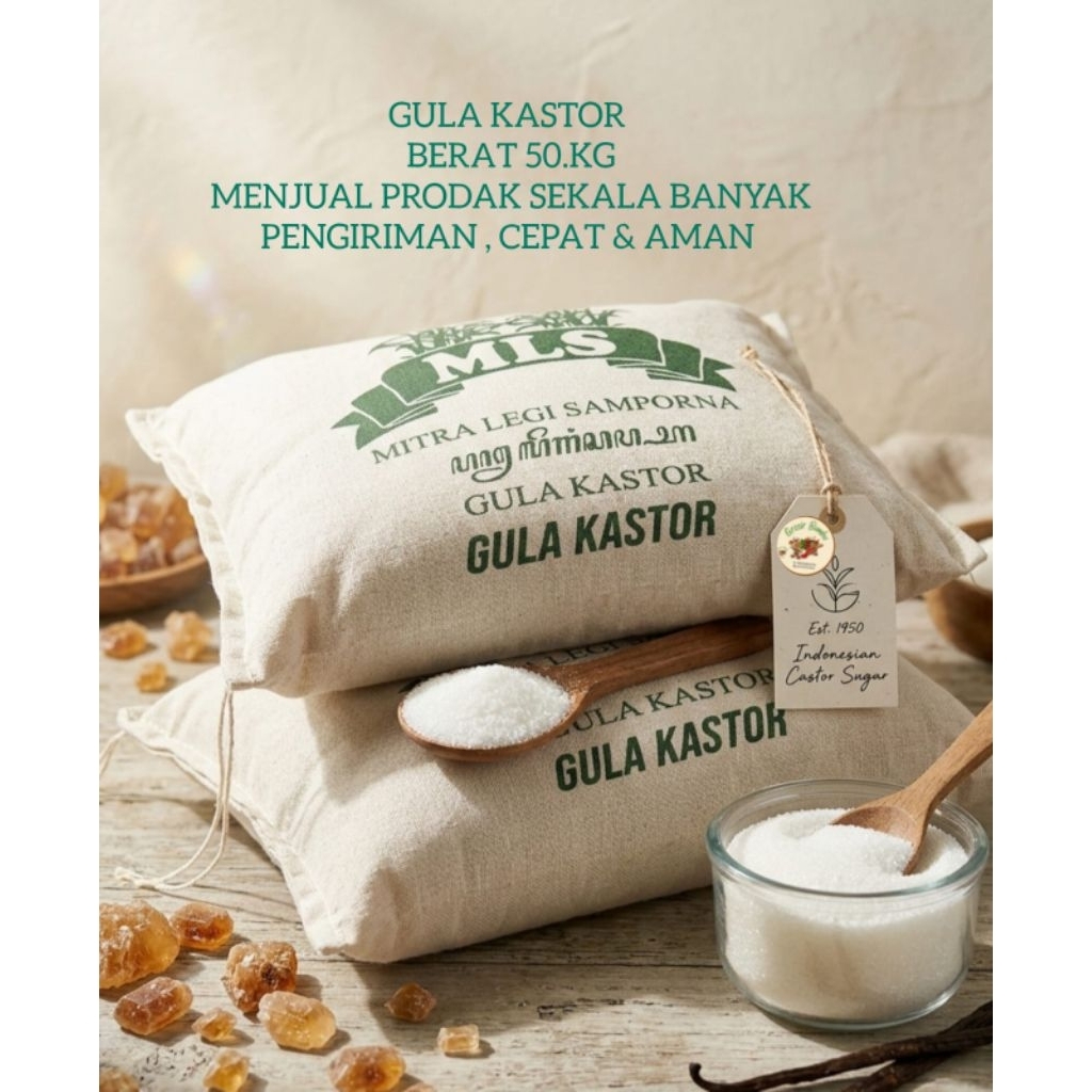 Jual Gula kastor / caster sugar 50,kg | Shopee Indonesia