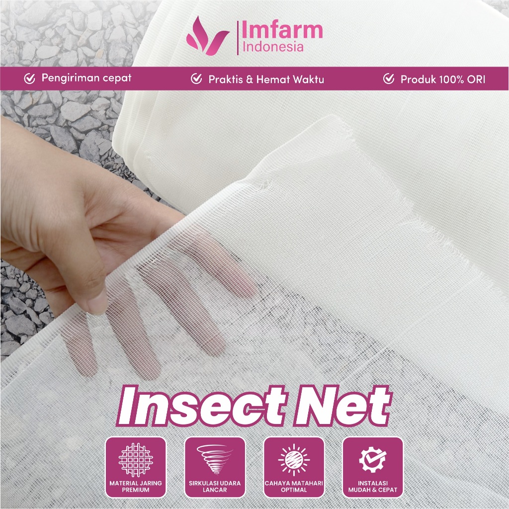 Jual Jaring insect net lebar 1 meter - Jaring serangga greenhouse ...
