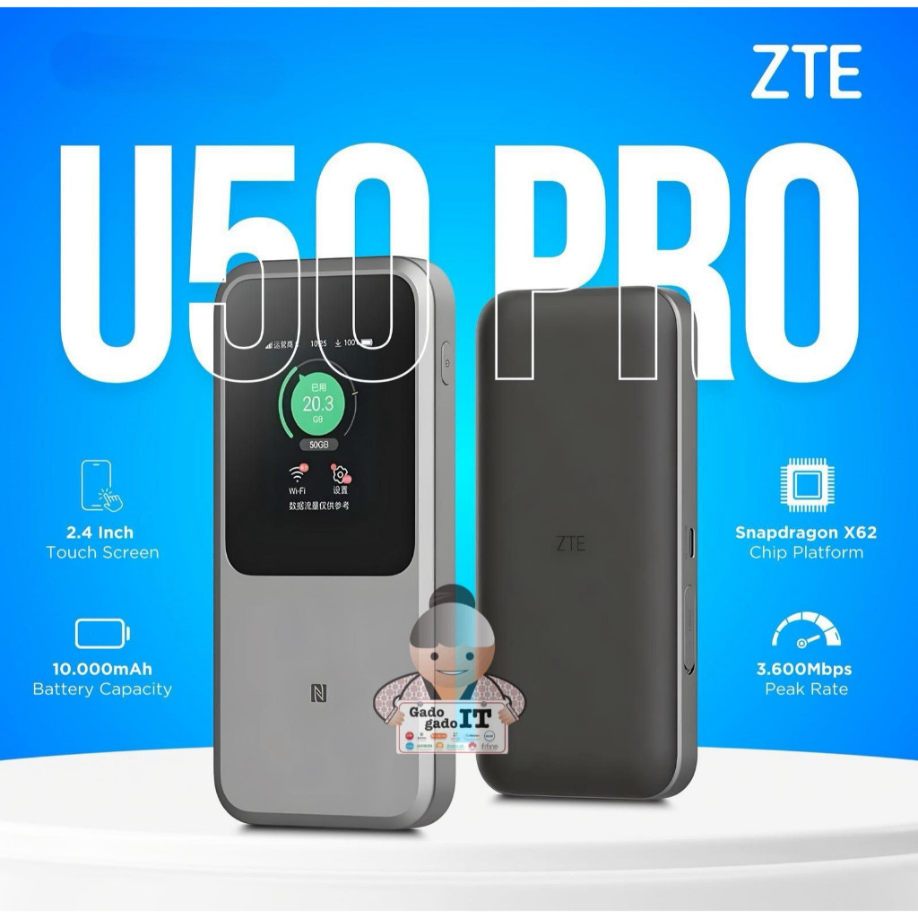 Jual Mifi Router ZTE U50 PRO Speed 5G Mobile Wifi 6 Hotspot (UNLOCK ...