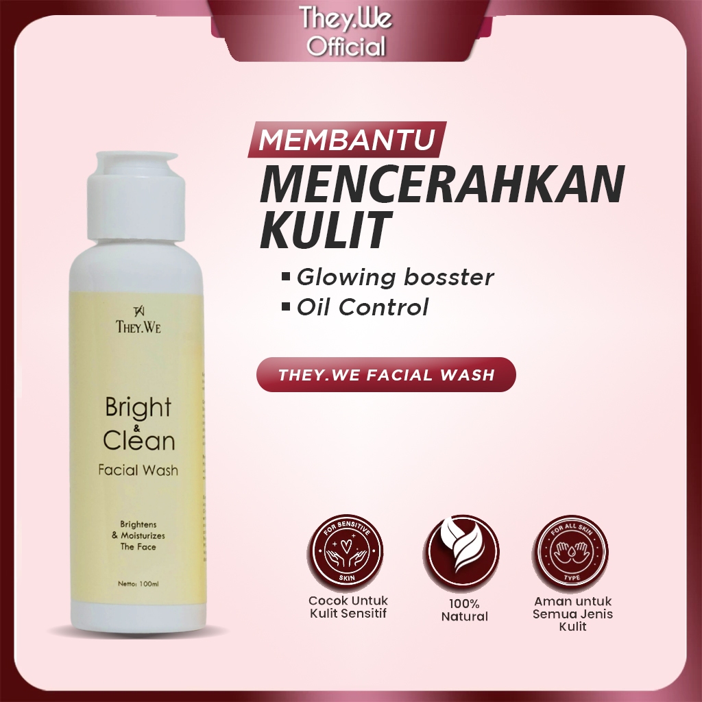 They.We Facial Wash Sabun Cuci Muka Pria Wanita Cowok Cewek Cerah Putih Kulit Kusam Berminyak Normal