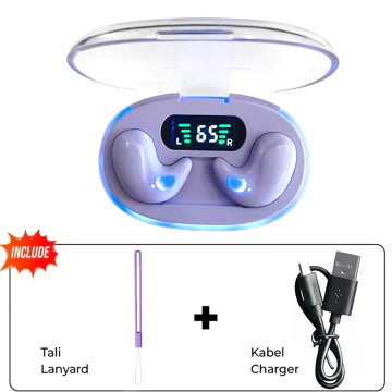X55 Pro Upgrade (Dengan Tali) Headphone TWS Bluetooth Gaming Nyaman Baterai Awet Tahan Air IPX5