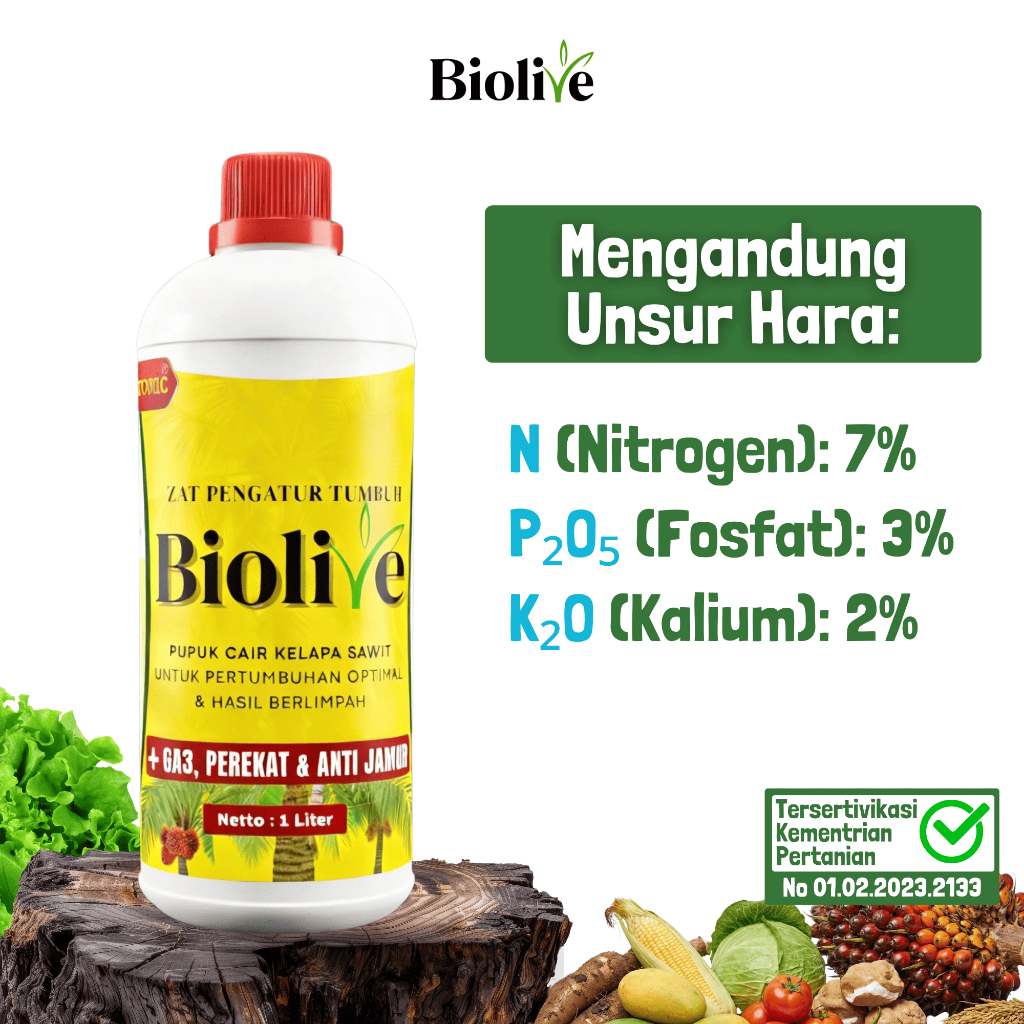 Jual Biolive Pupuk Sawit Cair Anti Ganoderma Anti Jamur dan Anti Rontok ...