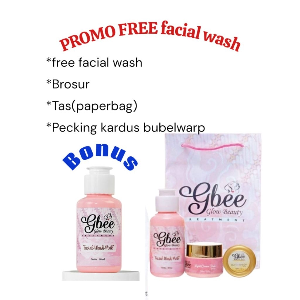 Jual Gbee glow beauty bonus facial wash | Shopee Indonesia