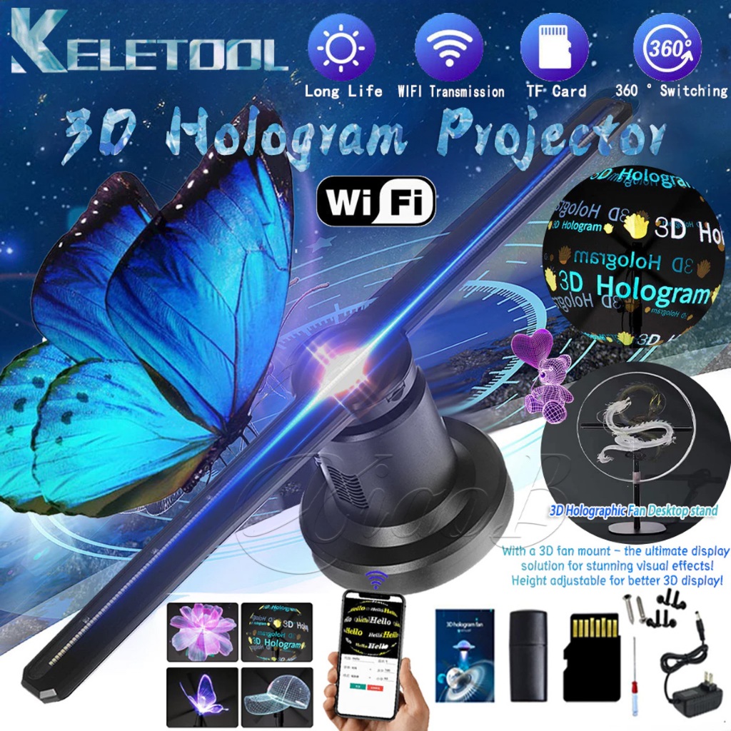 Jual Proyektor Kipas Hologram 3D LED Fan Hologram Display Kipas ...