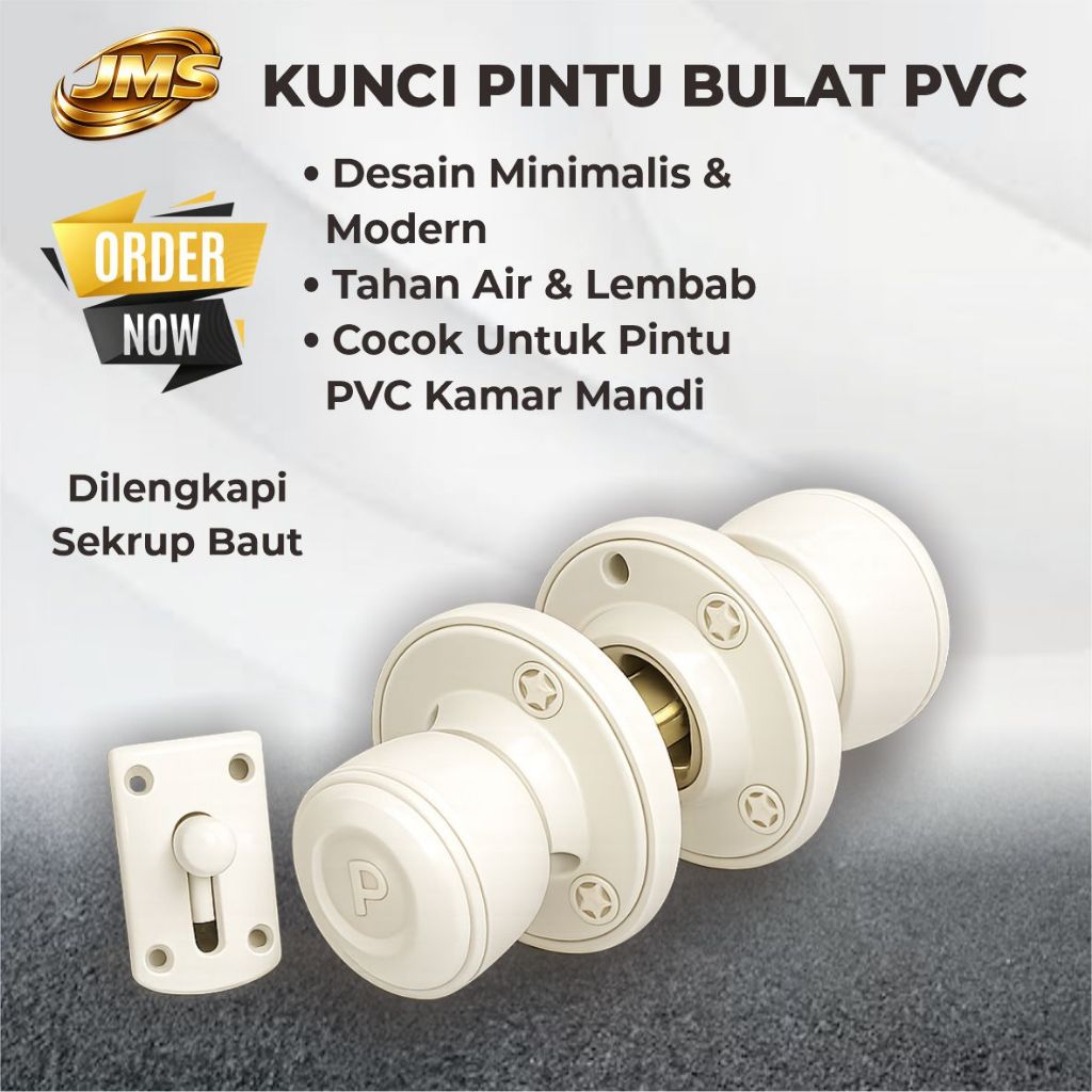 Jual Kunci Pintu Bulat Pvc Kamar Mandi / Knop Gagang Pintu Kamar Mandi ...