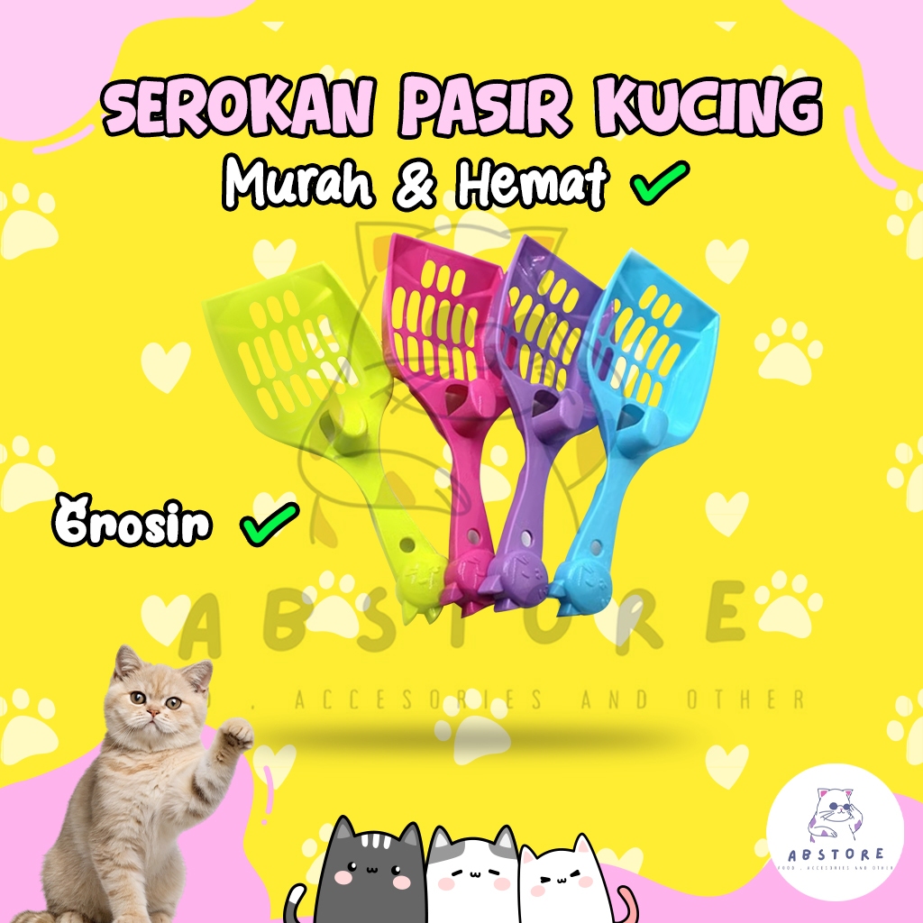 Jual Sekop Kotoran Kucing GROSIR Sekop Pasir Kucing Serokan Kucing ...