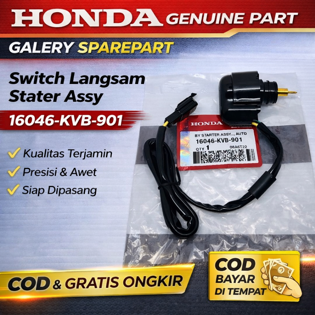 Jual Switch Langsam stater assy Honda Vario 110 Karbu, 16046-KVB-901 ...