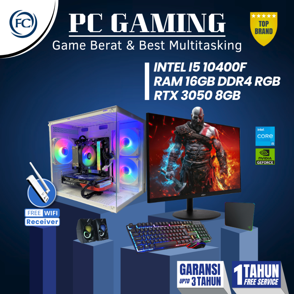 PC GAMING / DESIGN / LIVESTREAMING DDR4 I5 10400F / 16GB / RTX 3050 8GB
