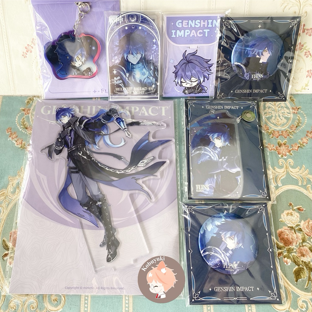 Jual OFFICIAL Flins Nod Krai Acrylic standee Badge pin tincan genshin ...