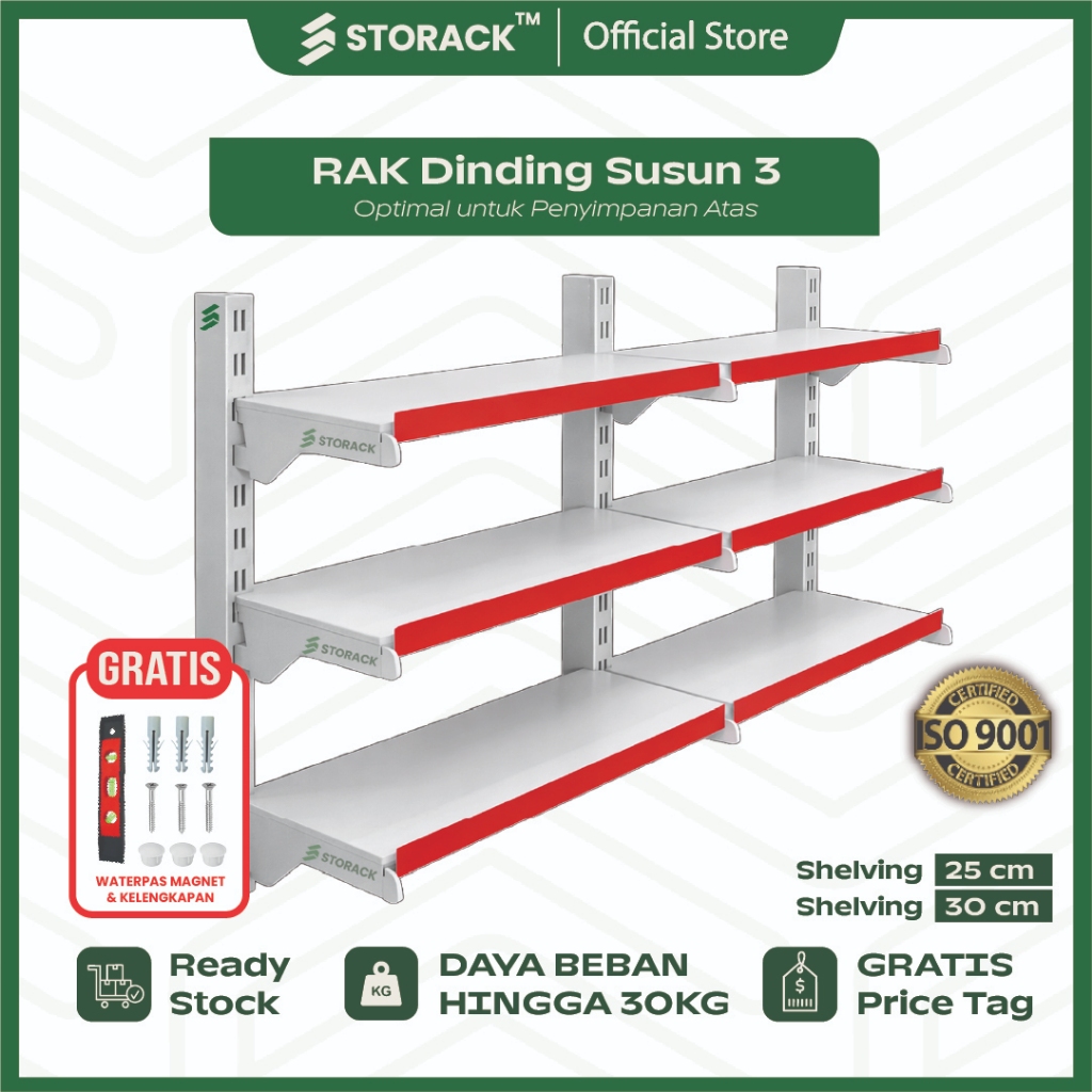 Jual STORACK™ Rak Dinding Gantung Tempel Rak Gondola Display Atas ...