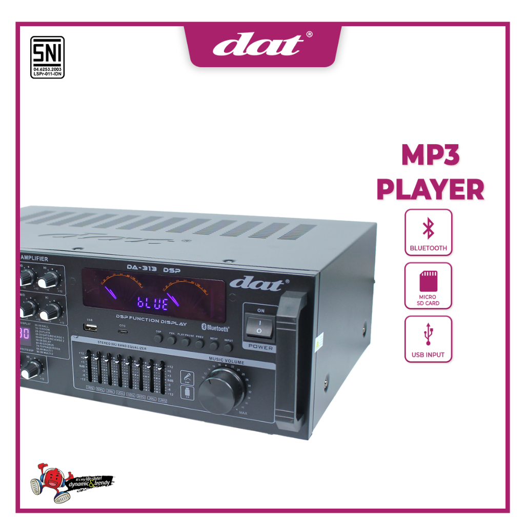 Jual DAT Karaoke Amplifier Professional B208AQU DA 303 313 DSP | Shopee ...