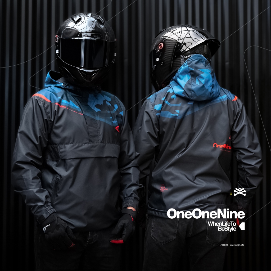 Jual Oneonenine Ksr Jaket Big Pocket Grid Blue - Jaket Motor Sport Camo ...