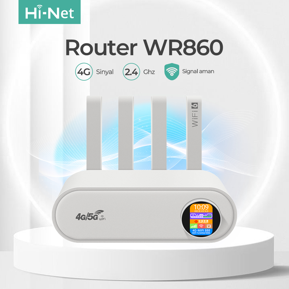 Hi-Net WR860 Router WiFi 300Mbps SIM Rumah Berperforma Tinggi 4G/5G