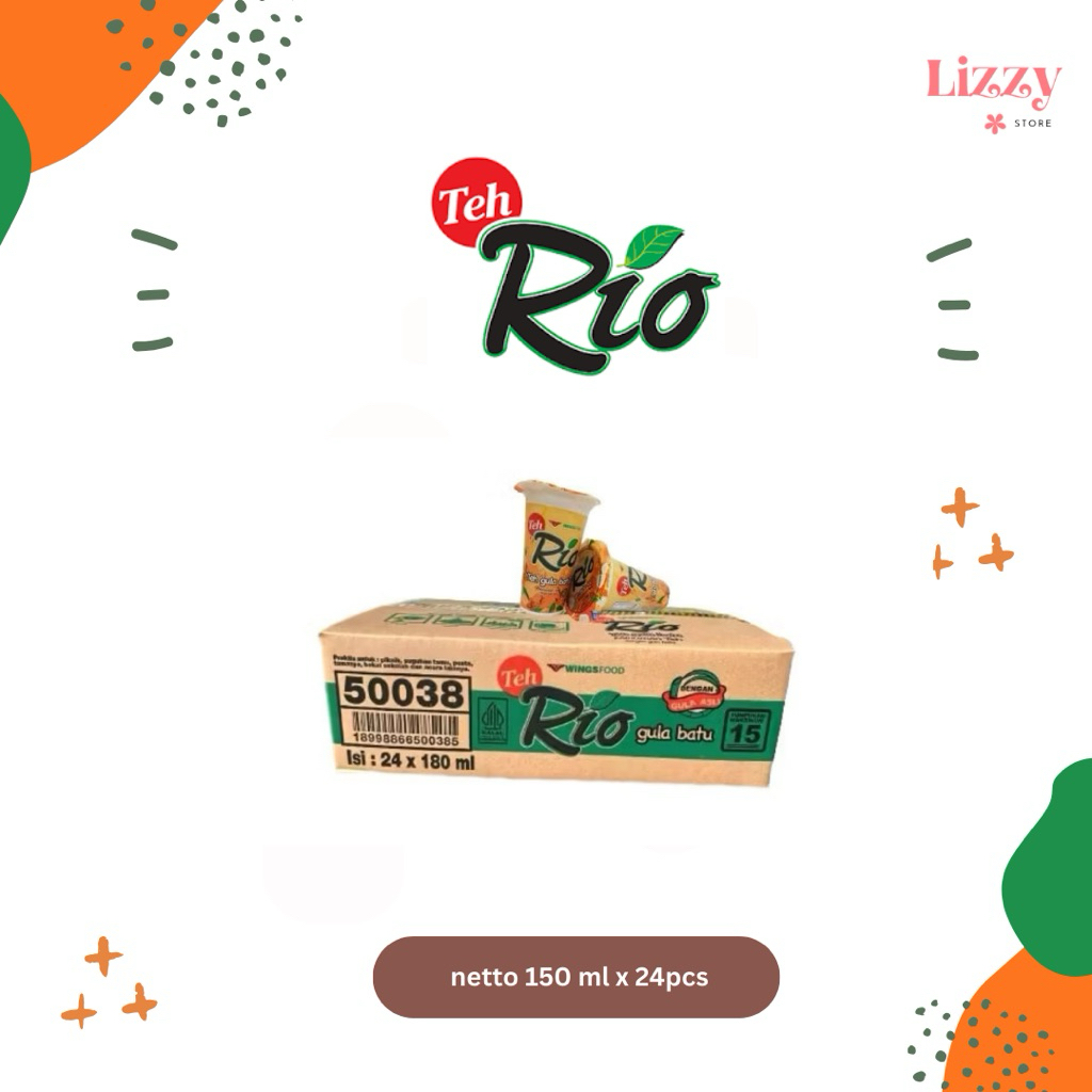 Jual Teh Rio Gula Batu | Teh Melati | Teh Madu Kemasan Gelas 1 dus isi ...