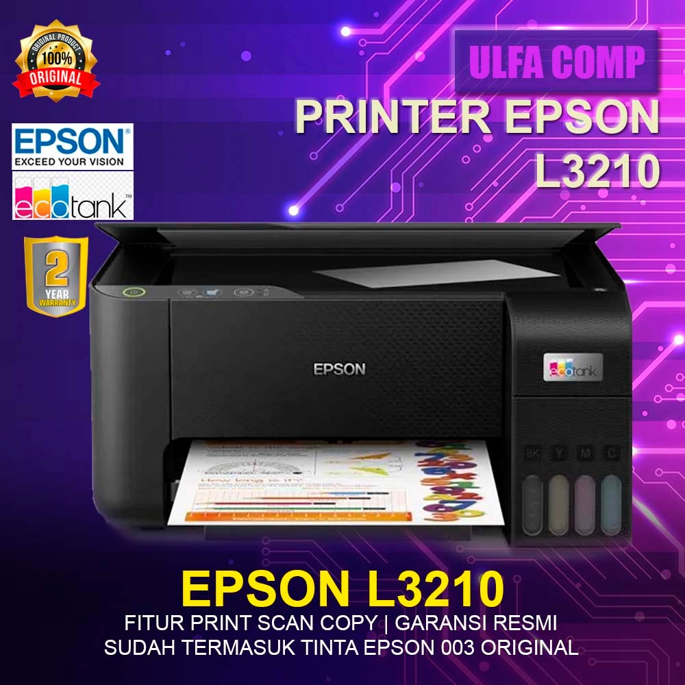 Jual EPSON Printer L3210 L-3210 Print Scan Copy Inktank Ecotank ...