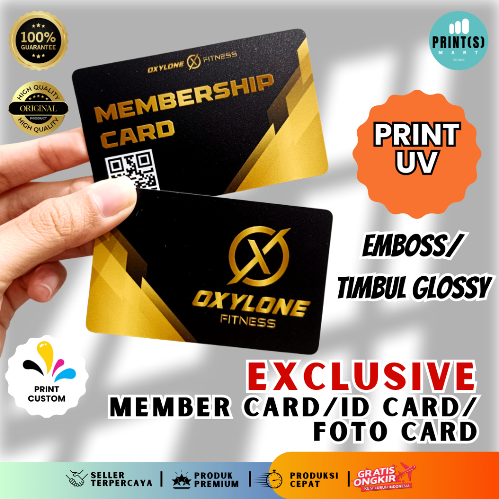 Jual Cetak EXCLUSIVE Id Card Member/Foto Card Emboss Timbul Glossy ...