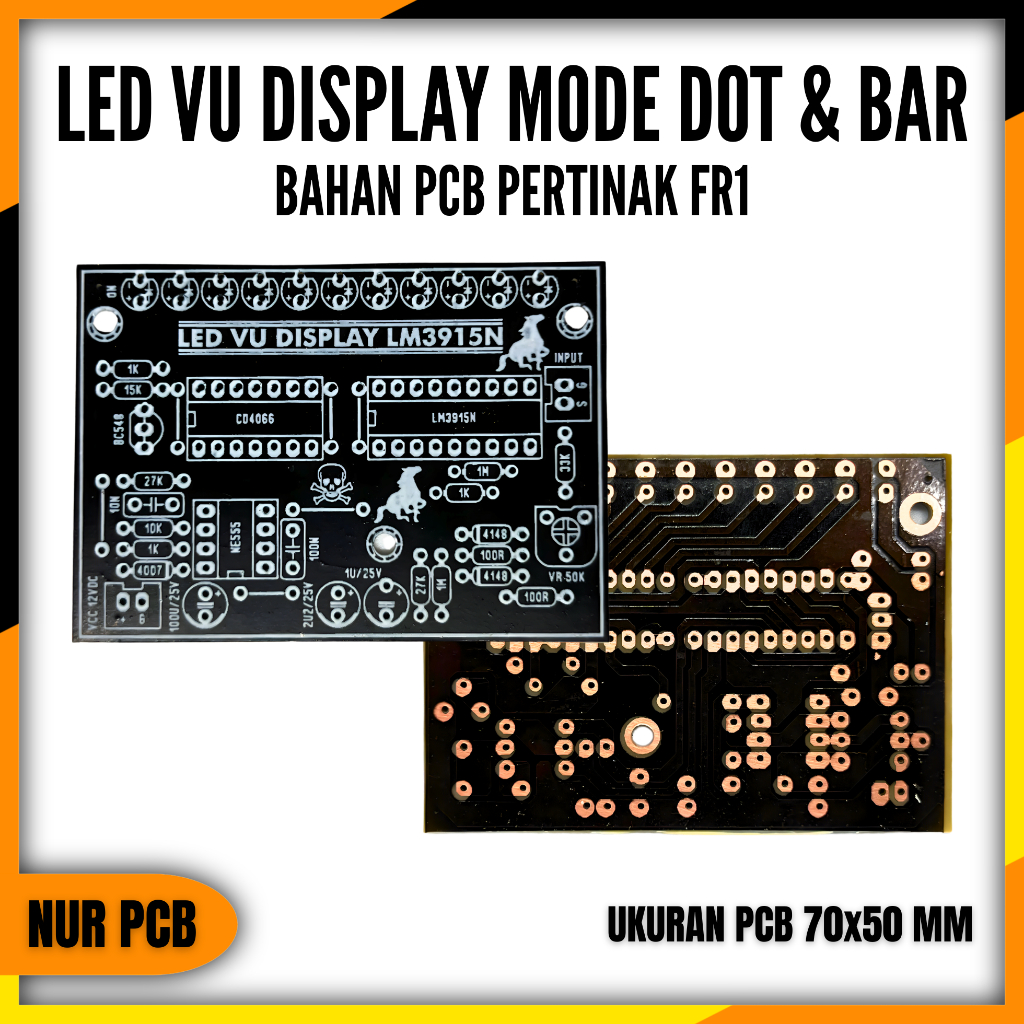 Jual PCB LED VU Meter Bar DOT LM3915N NE555 CD4066 12V Display Audio ...