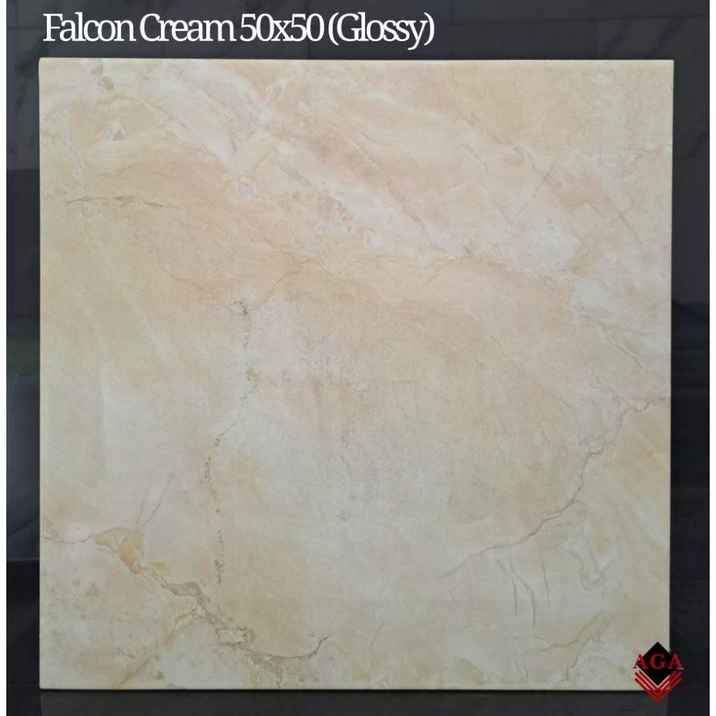 Jual KERAMIK 50X50 FALCON CREAM, GREY (GLOSSY) | Shopee Indonesia