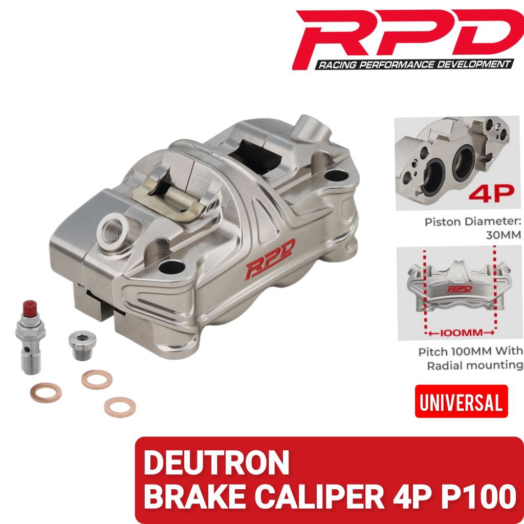 Jual RPD Brake caliper 4 piston pitch 100 Universal RPD Deutron Brake ...