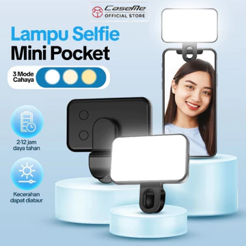 Caseme Ring Light Clip PL4 PRO LED 360° Lampu Selfie Portable 3 Mode