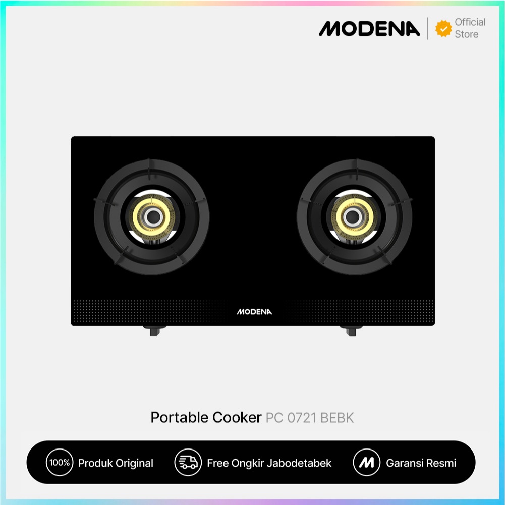 Jual MODENA Portable Cooker 2 Burner Aluminum - PC 0721 BEBK | Shopee ...