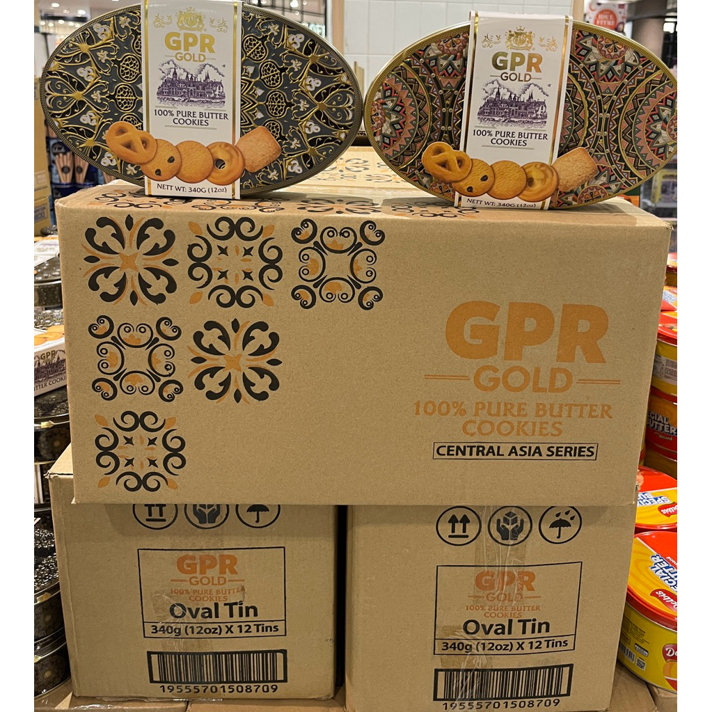 Jual GPR Gold 100% Pure butter cookies 1 dus isi 12 kaleng * 340 gr ...